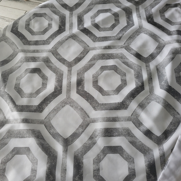 Octagon Blocks Shower Curtain White / Gray 72" × 72" - Picture 5 of 12